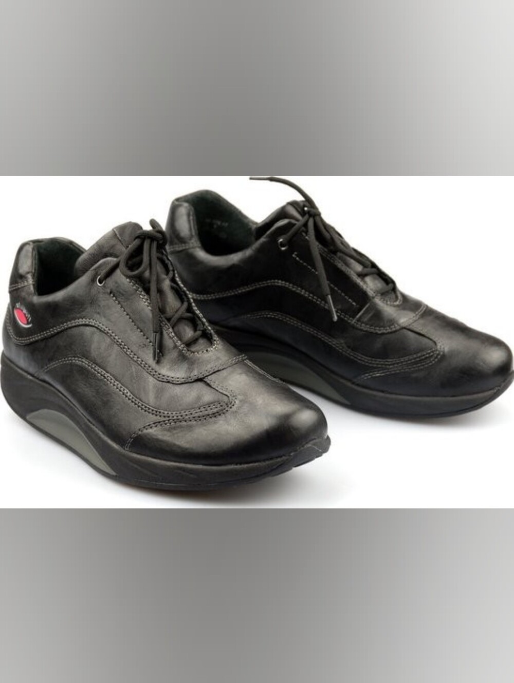Gabor Rolling Soft Leather Rocker Sole Walking Shoes, Size UK 7/ US 9.5